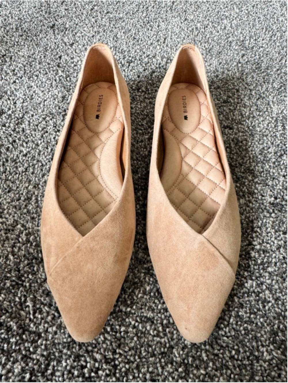 Women's Birdies The Goldfinch Flats in Tan Suede Size 7 NWOB - Picture 3 of 10